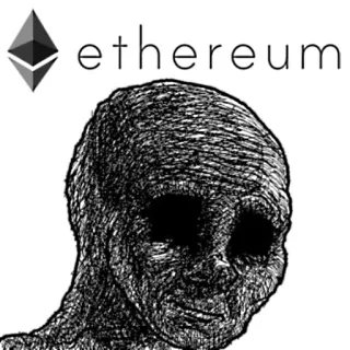 💎 ethereum ethereum, cripto, triste, cara, meme whatsapp sticker