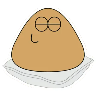 😴 Pou Pou, Jogo, Animal de estimação virtual, Android, iOS telegram sticker