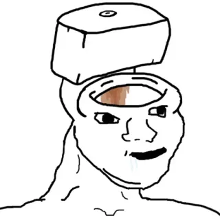 🚽 Brainlet Wojak telegram sticker