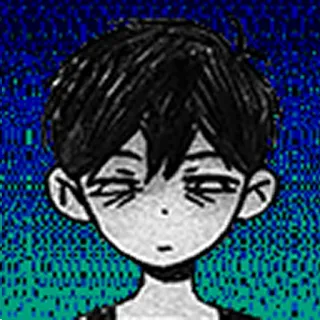 😔 Omori Jeu vidéo, Animé, Triste, Monochrome telegram sticker