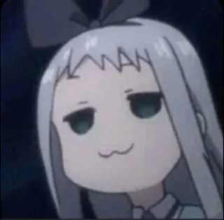 🥴 anime, kreskówka, dziewczyna, zarozumiały, mem, śmieszne telegram sticker