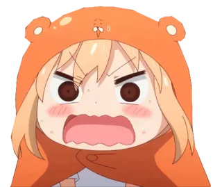 😫 Umaru Doma Himouto! Umaru-chan Anime, Manga, Kawaii, Lindo, Enojado, Dibujo animado, Reacción, Umaru telegram sticker