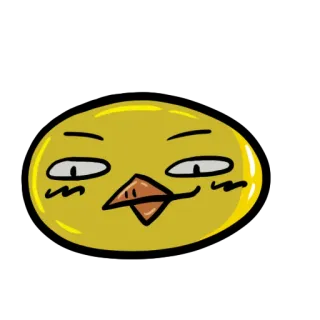 🌚 Emoji, Vogel, Kip, Schattig, Cartoon telegram sticker