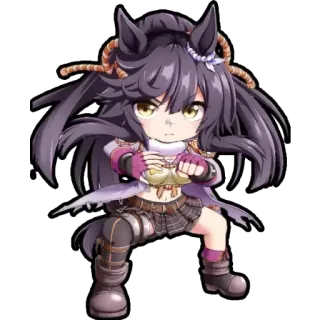 😍 Anime, Chibi, Loup, Personnage, Dessin animé, Autocollant telegram sticker