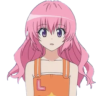 😲 anime, pink hair, cute, girl, character telegram sticker