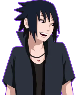 😏 Sasuke Uchiha Naruto 애니, 캐릭터, 만화, 사스케, 우치하, 닌자 telegram sticker