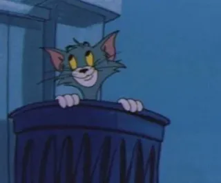 ☺️ Tom Cat Tom and Jerry gato, desenho animado, engraçado, meme, Tom e Jerry telegram sticker