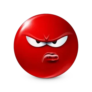 😡 emoji, angry, red, emoticon, upset, mad, annoyed telegram sticker