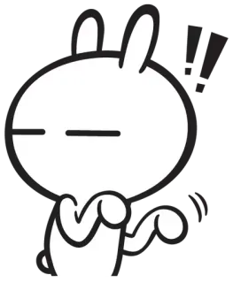 ‼️ królik, zwierzę, naklejka, kreskówka telegram sticker