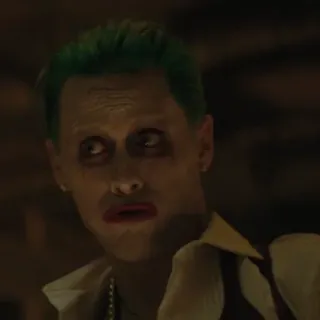 🔥 Joker Suicide Squad Джокер, Отряд Самоубийц, злодей, DC Comics, персонаж комиксов, средний палец whatsapp sticker