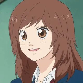 🥡 anime girl, cute, cartoon, animation, smiling, school uniform telegram sticker
