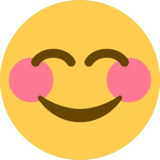 😊 emoji, smiley, face, happy, blush telegram sticker