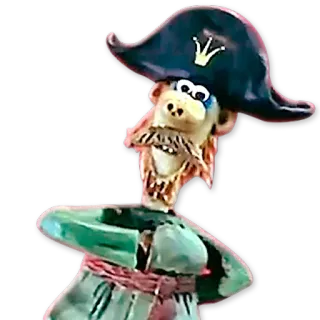 👑 pirat, kreskówka, postać telegram sticker