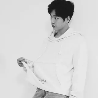 ➖ man, portrait, hoodie, male, casual, adult telegram sticker