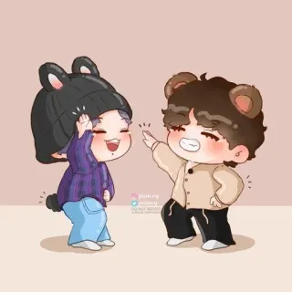 🥰 만화, 카와이, 귀여운, 캐릭터, 팬아트 telegram sticker