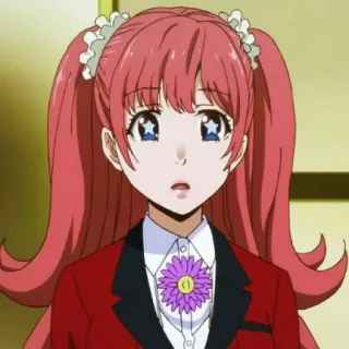 🌟 Anime, Dibujos animados, Chica, Linda, Personaje, Femenina, Kakegurui whatsapp sticker