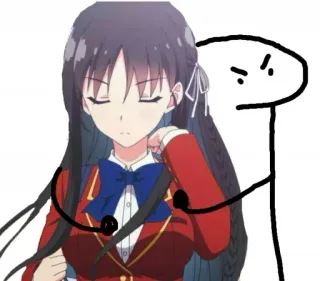 😍 аниме, мультфильм, рисунок, фигурка, персонаж telegram sticker