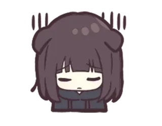 😞 sedih, anime, manga, gadis, kartun telegram sticker