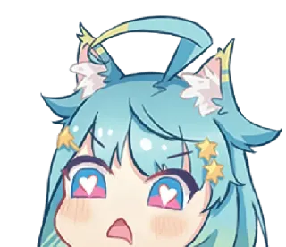 😍 Anime, Kawaii, Leuk, Manga, Sticker, Hartjesogen, Karakter, Digitale kunst telegram sticker
