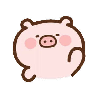⭐️ maiale, carino, animale, rosa, cartone animato, kawaii, adesivo telegram sticker