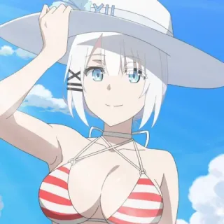 ❤️ Siesta The Detective Is Already Dead Anime, Fille, Plage, Chapeau, Sieste telegram sticker