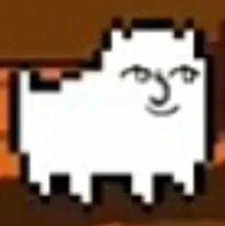 😏 Annoying Dog Undertale anjing, pixel, video game, Undertale, mengganggu telegram sticker
