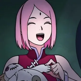 😄 Sakura Naruto Sakura, Anime, Naruto, Kreskówka, Postać, Manga, Animacja telegram sticker