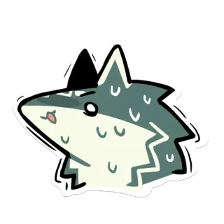 😰 sticker, animal, cartoon, cute, shark telegram sticker