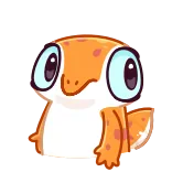 😱 ตุ๊กแก, จิ้งจก, สัตว์, การ์ตูน, สติกเกอร์, สีส้ม, น่ารัก telegram sticker