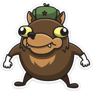 🤪 animal, cartoon, dog, illustration, hat, star telegram sticker