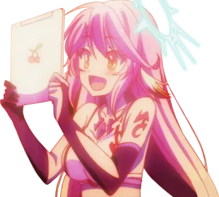 😃 Shiro No Game No Life Anime, Shiro, No Game No Life, Linda, Chica, Kawaii whatsapp sticker