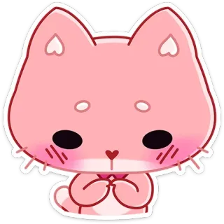 🥺 кот, каваий, милый, животное, наклейка telegram sticker