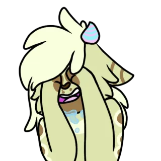 😭 Cartone animato, Piangere, Triste, Illustrazione, Adesivo, Anime whatsapp sticker