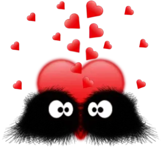😍 corações, amor, desenho animado, olhos, vermelho whatsapp sticker