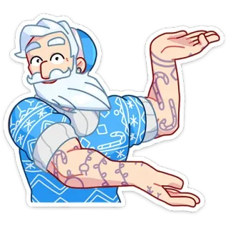 🤷‍♂️ ซานตาคลอส, คริสต์มาส, วันหยุด, ฤดูหนาว, การ์ตูน, รื่นเริง, สติกเกอร์ telegram sticker