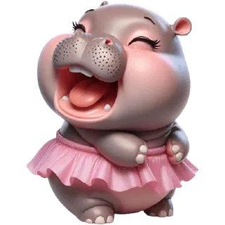 Парная бегемотка @Nyasticks2 whatsapp stickers