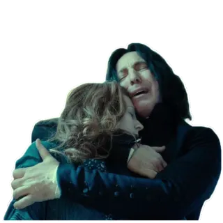😭 Severus Snape Harry Potter грустно, объятия, фильм, печаль, слезы, дружба, любовь telegram sticker