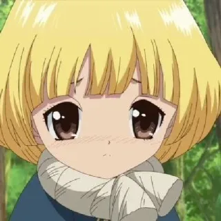 💈 Dr. Stone Anime, süß, Kind, blond, Dr. Stone telegram sticker