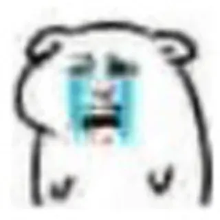 😭 triste, pleurer, ours, émotion, mème whatsapp sticker