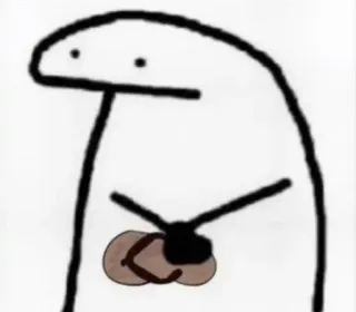📈 boneco palito, desenho animado, sandália, tapa-olho telegram sticker