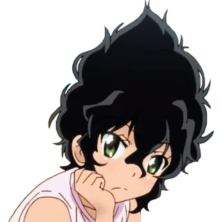 😕 Anime, Mangá, Desenho animado, Personagem, Ilustração telegram sticker