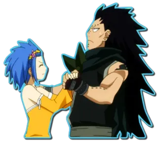👫 Levy McGarden Fairy Tail Anime, Fairy Tail, Levy McGarden, Gajeel Redfox telegram sticker