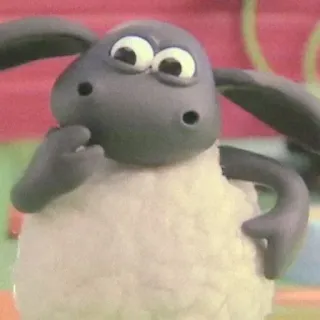 🍄 Shaun the Sheep Schaf, Cartoon, Tier, Bauernhof, Figur, Kinder telegram sticker
