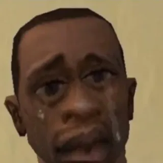 😭 CJ Grand Theft Auto: San Andreas traurig, weinen, grand theft auto, cj, videospiel telegram sticker