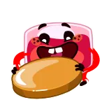 😅 Desenho animado, Doce, Açucarado, Sobremesa, Fofo, Comida, Personagem telegram sticker