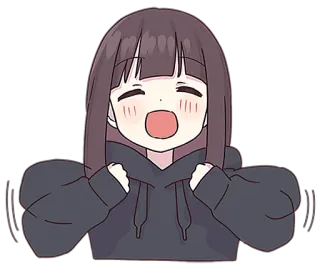 😃 anime, girl, excited, happy, cute, manga telegram sticker
