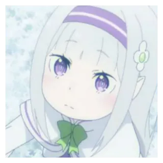 🤍 Emilia Re:Zero Anime, Emilia, Re Zero, Elfo, Lindo whatsapp sticker