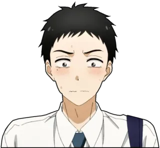 ☺️ อนิเมะ, มังงะ, ตัวละคร, กังวล, กลัว, หน้า, สีหน้า telegram sticker