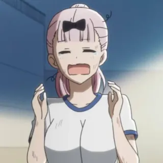 😫 Chika Fujiwara Kaguya-sama: Love Is War anime, cartoon, chika, fujiwara, kaguya-sama, love is war, funny, reaction whatsapp sticker