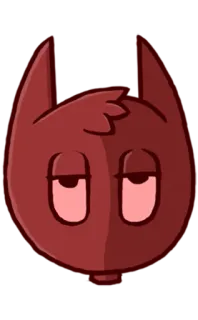 🙄 кот, сонный, красный, мультик, животное telegram sticker